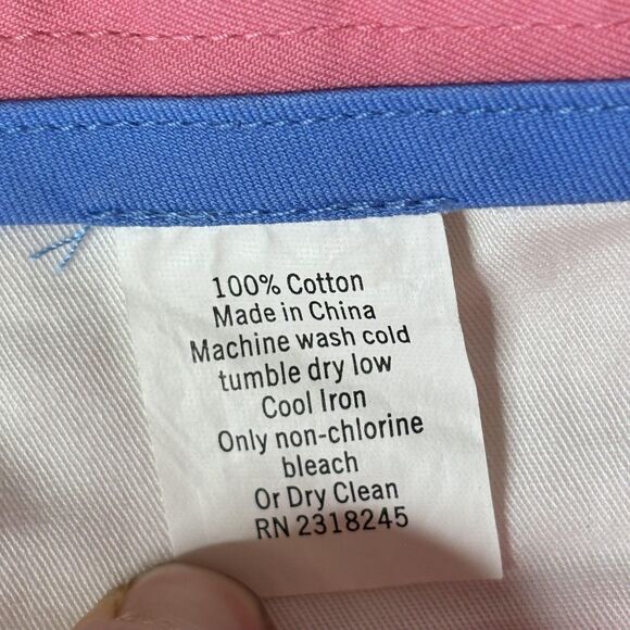 Vineyard Vines Shorts Mens 38 Nautical Twill Club Sun Burn Pink Chino Golf Prep - Picture 5 of 13